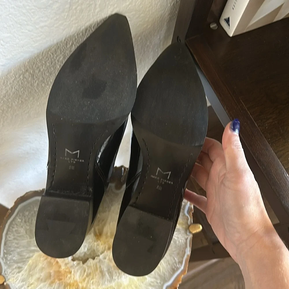 Marc Fisher Black patent leather Chelsea boots - Picture 5 of 5